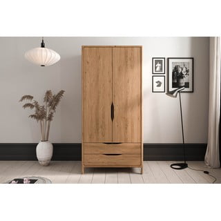 Tammepuidust riidekapp 96x188 cm Twig - The Beds