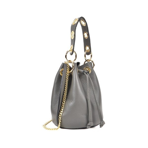 Šedá kožená kabelka Roberta M Callisto Grigio-image-1