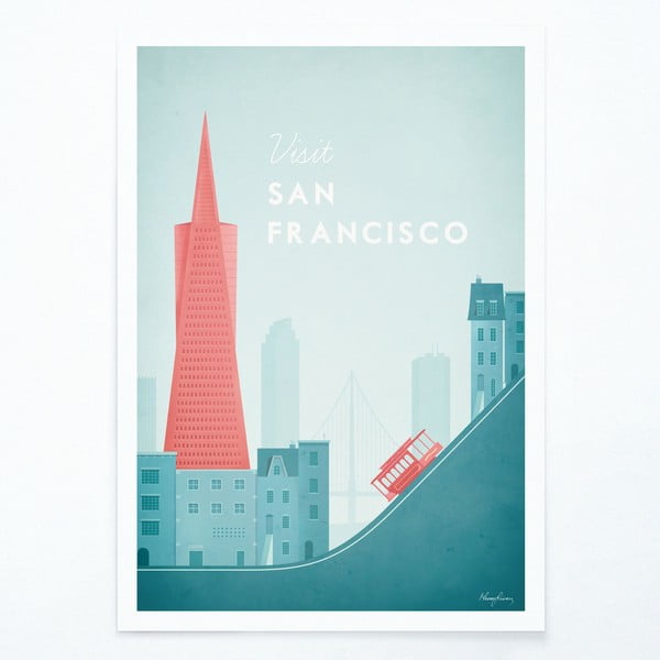 Plakat , 30 x 40 cm San Francisco - Travelposter
