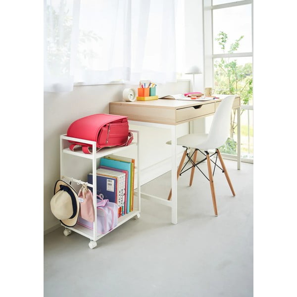 Valge metallist mobiilne riiul 42x60 cm Tower - YAMAZAKI-image-2