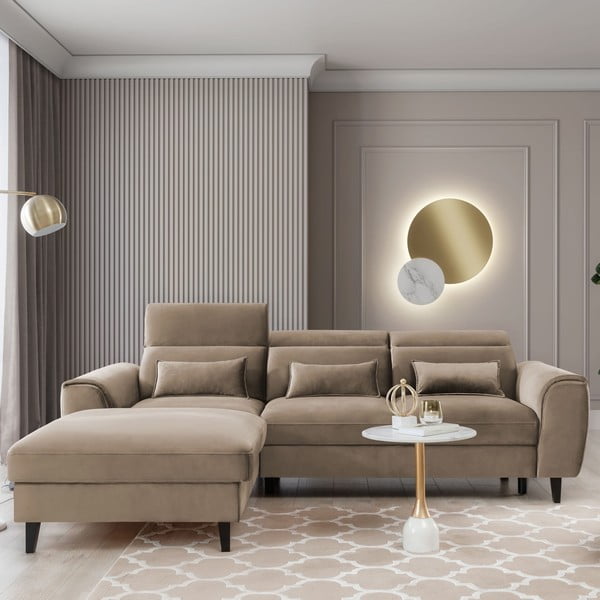 Helepruun sametist lahtikäiv/sahtliga nurgadiivan (vasak nurk/lamamisosaga) Foble – ELTAP-image-1