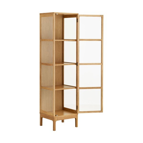 Naturaalses värvitoonis vitriinkapp 47x180x40 cm Zamora - House Nordic-image-3