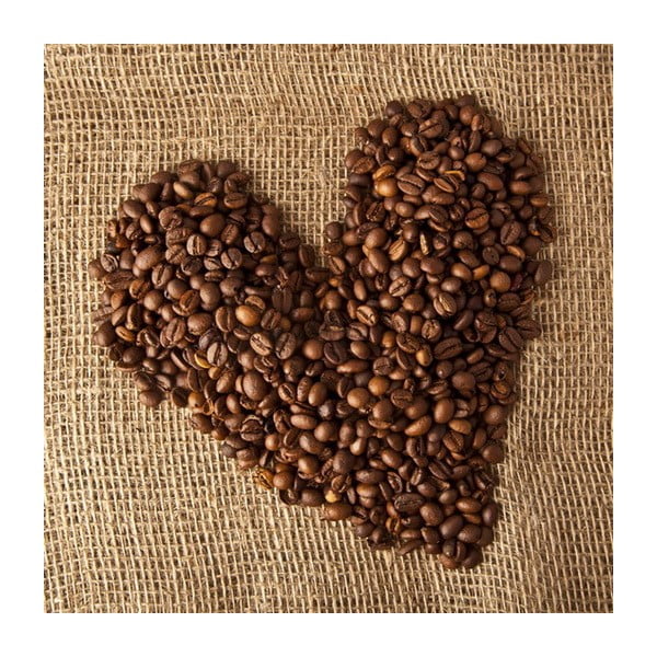 Obraz Kávové srdce, 28x28 cm
