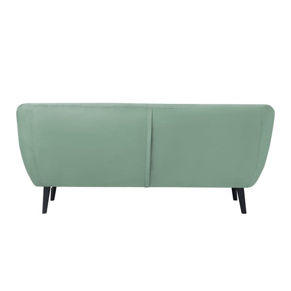 Mentolově zelená dvoumístná pohovka Mazzini Sofas Toscane, černé nohy-image-3