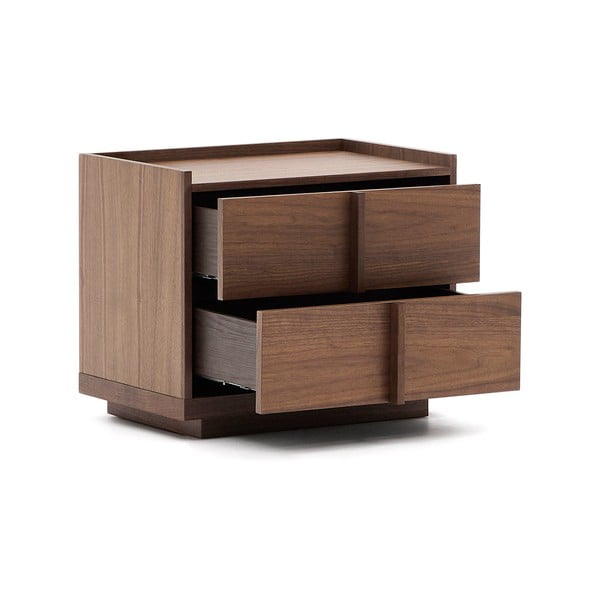 Tumepruun pähklipuidu spoonist öökapp Onix - Kave Home-image-2