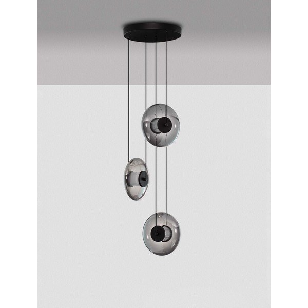 Mattmust klaasist hämardatav LED-rippvalgusti ø 35 cm Ballet - Nova Luce-image-3