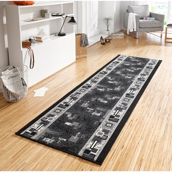 Šedý běhoun Hanse Home Retro, 80 x 450 cm-image-1