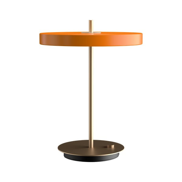 Oranž dimmerdatav LED lauavalgusti metallist lambivarjuga (kõrgus 41,5 cm) Asteria Table - UMAGE