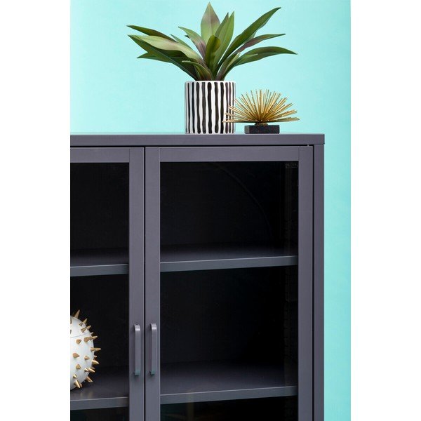 Hall terasest vitriinkapp 75x150x35 cm Acier - Premier Housewares-image-2