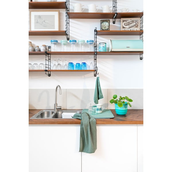 Komplekt 2 rohelist mikrofiiberist köögirätikut, 60 x 40 cm - Tiseco Home Studio-image-3