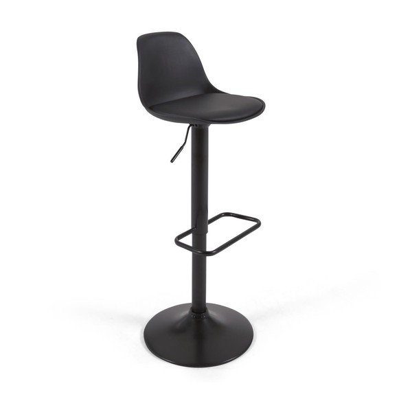 Matt must baaritool reguleeritava kõrgusega, kunstnahast (istme kõrgus 60 cm) Orlando-T - Kave Home