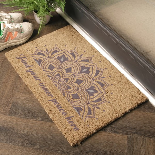 Kookoskiududest uksematt 40x60 cm Find Your Inner Peace - Artsy Doormats-image-1