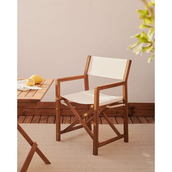 Valged-puiduvärvi puidust aiatoolid 2tk komplektis Thianna - Kave Home-image-1