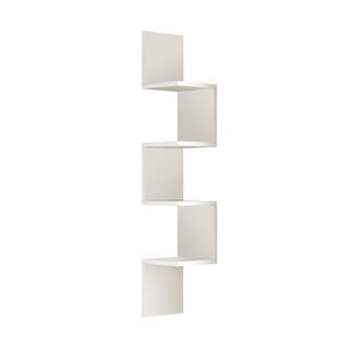 Valge raamaturiiul seinale 22x117 cm Laura – Kalune Design
