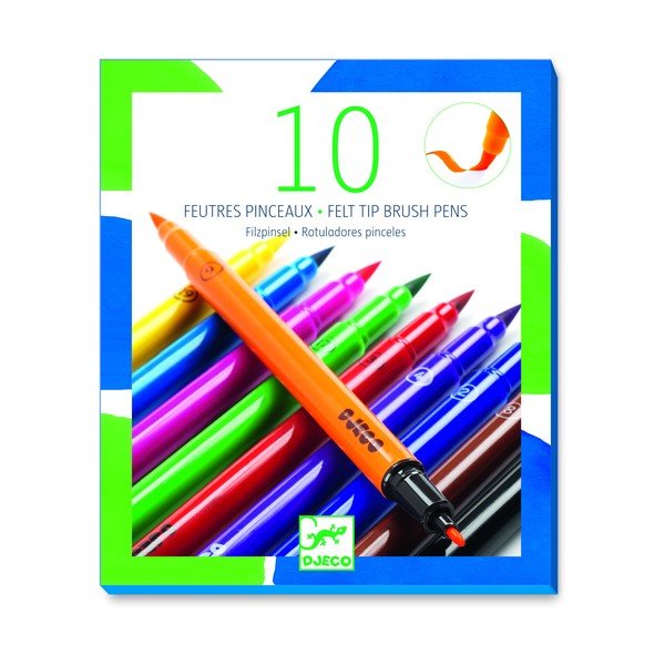 10 kahepoolse markeri komplekt - Djeco-image-1