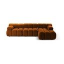 Oranž bukleekangast modulaarne nurgadiivan (parem nurk) Bellis - Micadoni Home