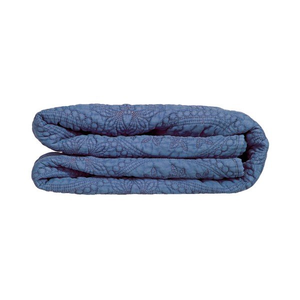 Modrý přehoz Clayre & Eef Rustico, 150 x 150 cm-image-2