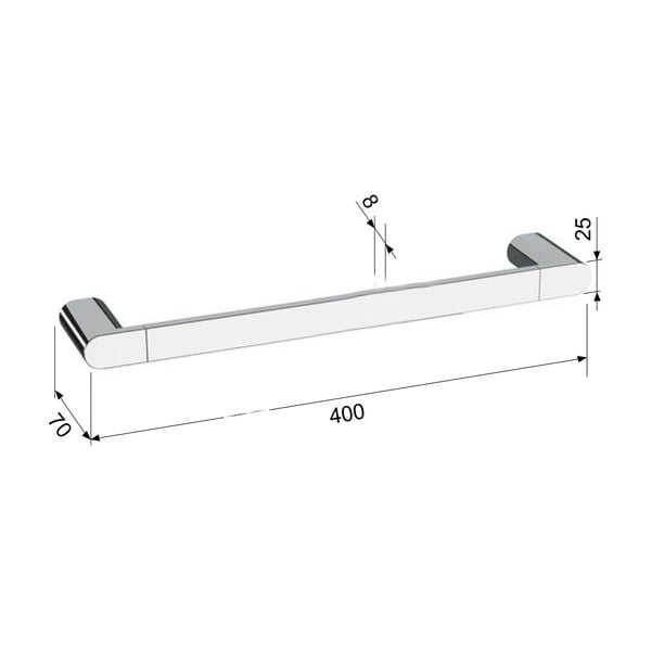 Matt must seinale paigaldatav messingist rätikuhoidja Flori - Sapho-image-1