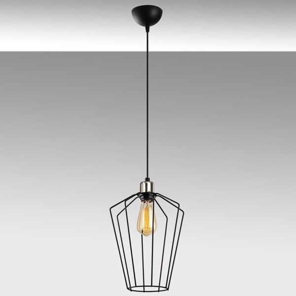 Mustast metallist rippvalgusti Opviq lights Desponia - Opviq lights-image-1