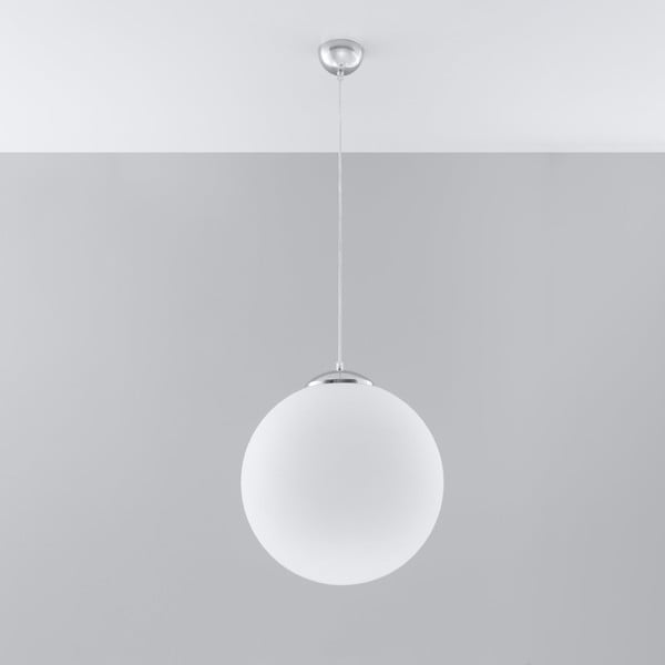 Valge rippvalgusti klaasist varjuga ø 40 cm Bianco - Nice Lamps