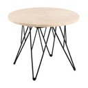 Beež ümmargune marmorimitatsiooniga diivanilaud ø 55 cm Prunus - Actona