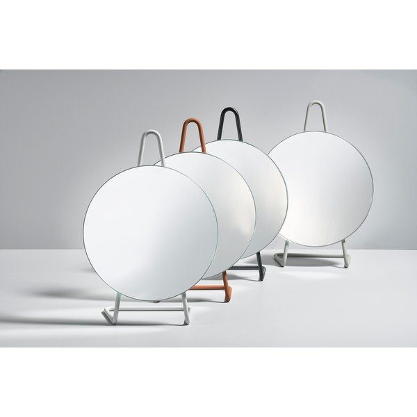 Šedé ocelové stolní kosmetické zrcadlo Zone A-Mirror Soft Grey, ø 31 cm-image-2