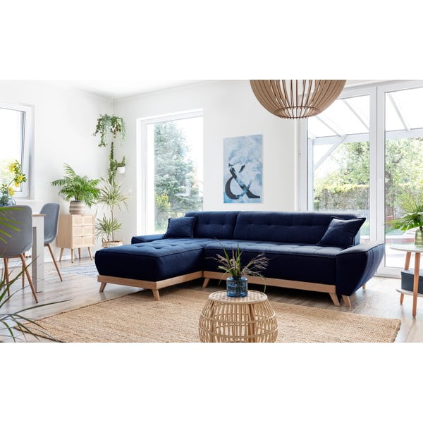 Mereväe sinine diivanvoodi muutuv nurgadiivan Dazzling Daisy - Miuform-image-3