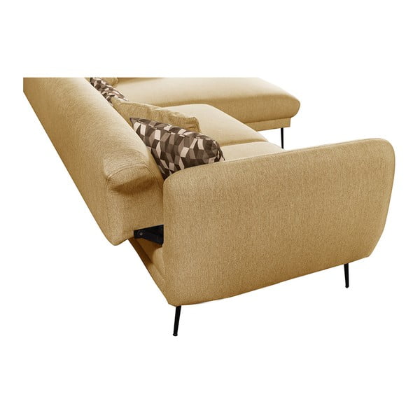 Kollane pikendatav nurgadiivan , paremas nurgas Madrid - Pandia Home-image-3