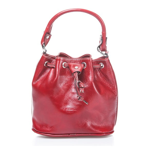 Červená dámská kabelka z telecí kůže Medici of Florence Lucia