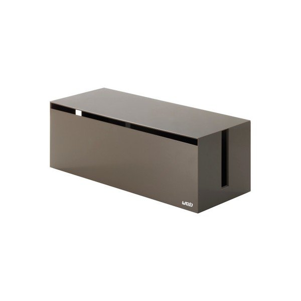 Hnědý box na nabíječky Yamazaki Web Cable Box