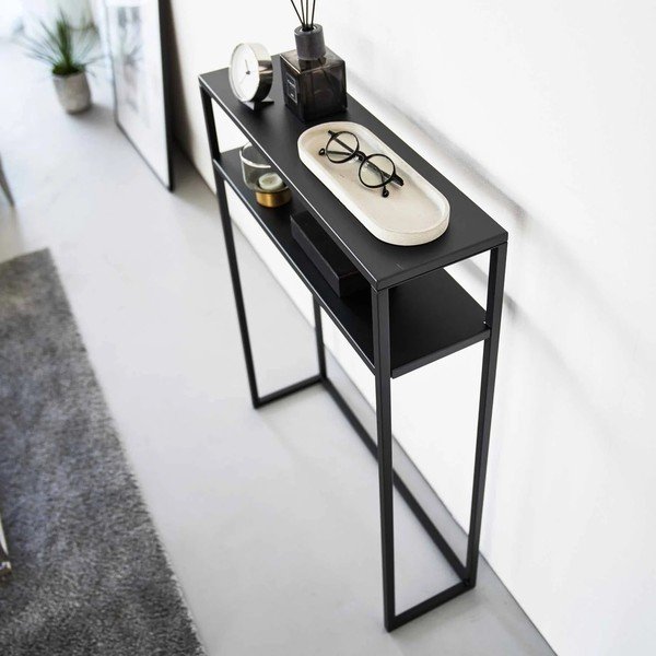 Must metallist konsoollaud 18x60 cm Tower - YAMAZAKI-image-1