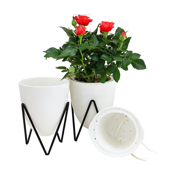 Valge isevoolav pott, ø 19 cm Poppy - Tomasucci-image-3