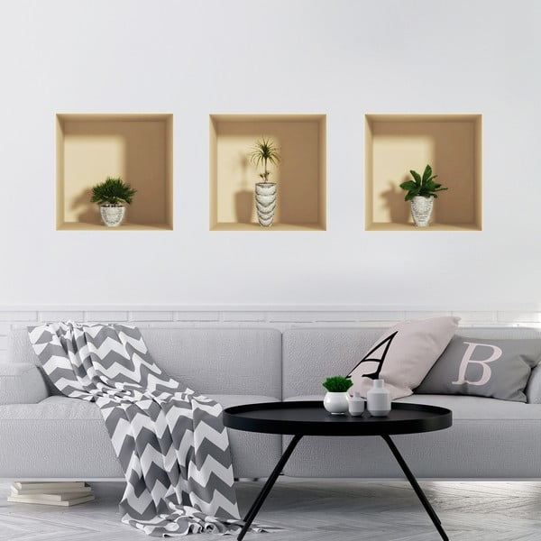 3 kleebise komplekt 3D efektiga Palmid - Ambiance-image-1