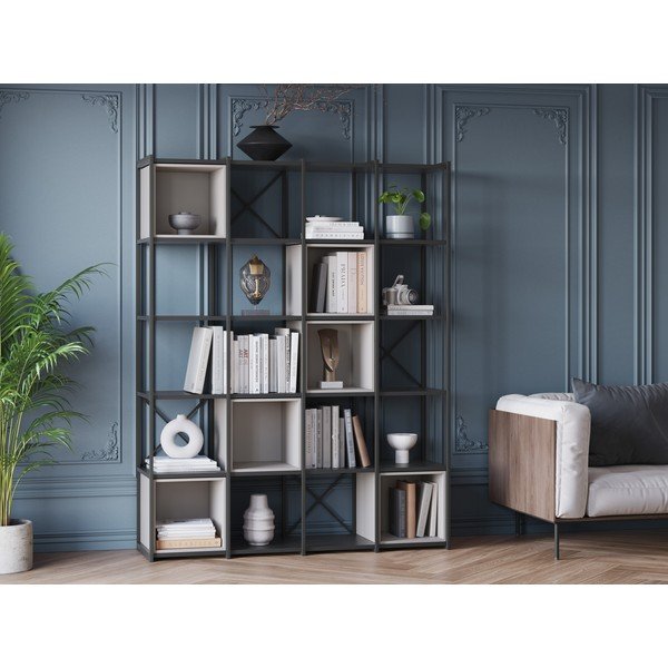 Must-kreem raamaturiiul 140x179 cm Anya - Marckeric-image-1