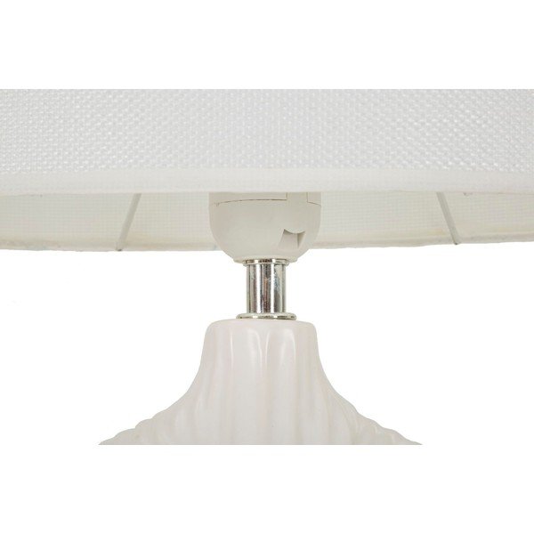 Valge keraamiline laualamp tekstiilist varjuga (kõrgus 43 cm) Seta - Mauro Ferretti-image-4