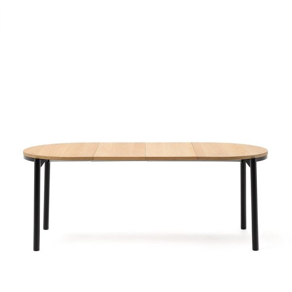 Kokkupandav söögilaud naturaalsest tammepuidust 90x120 cm Montuiri - Kave Home-image-4