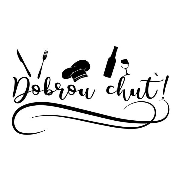 Samolepka na zeď s citátem Ambiance Dobrou chuť-image-1