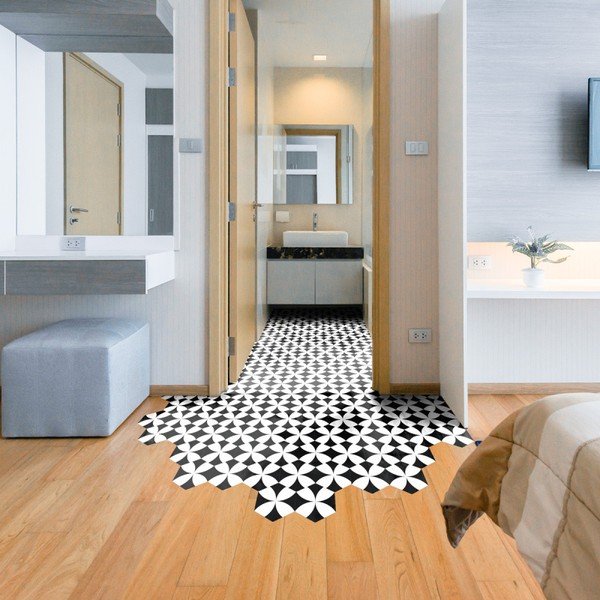 Sada 10 samolepek na podlahu Ambiance Floor Stickers Hexagons Bernardo, 40 x 90 cm-image-2