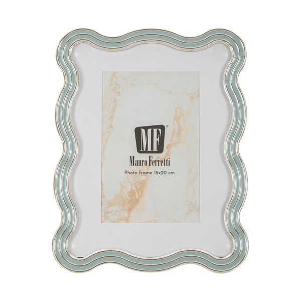 Helesinine/hõbedane metall/klaas seisuraam 17,5x22,5 cm Elizabeth - Mauro Ferretti-image-2