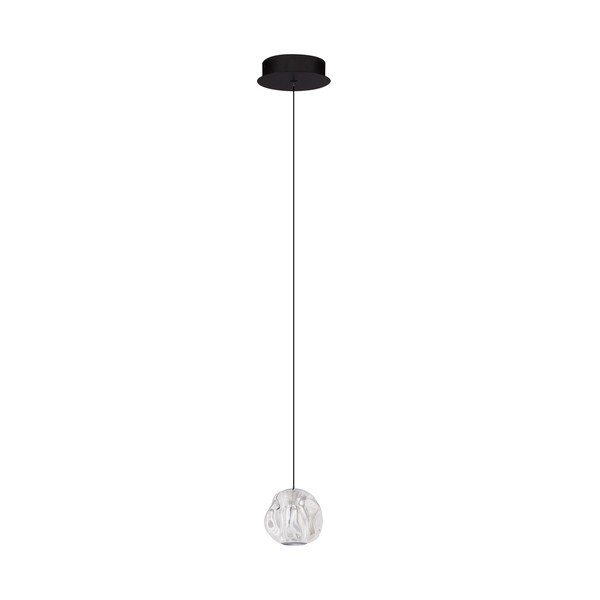 Mattmust metallist hämardatav LED-rippvalgusti akrüülklaasist varjuga, ø 10 cm Ifos - Nova Luce