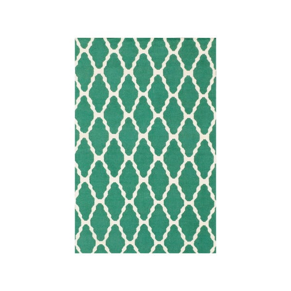 Vlněný koberec Kilim Venus Green, 155x240 cm