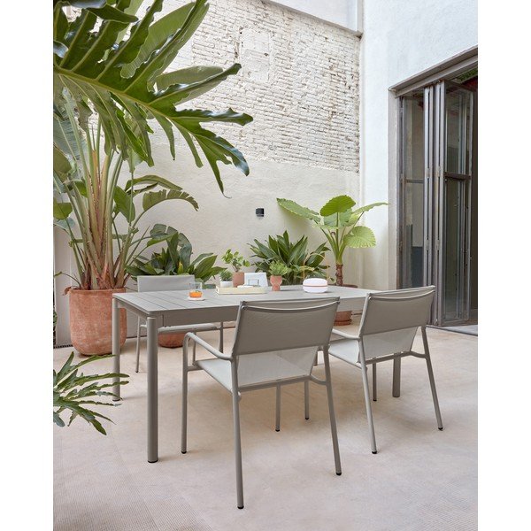 Alumiiniumist aia söögilaud 90x140 cm Zaltana - Kave Home-image-1