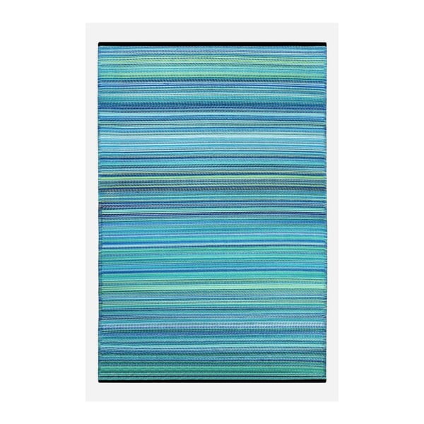 Modro-zelený oboustranný venkovní koberec Green Decore Weaver, 90 x 150 cm