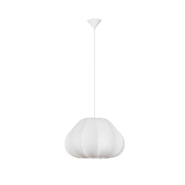 Mattvalge kangast ripplamp ø 50 cm Bora - Nova Luce