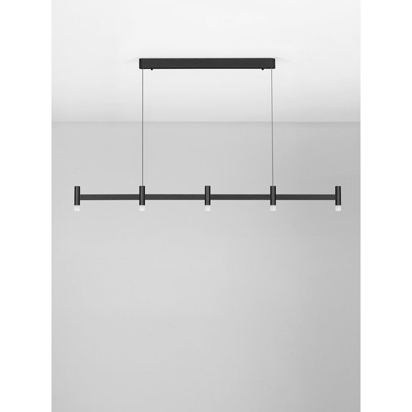 Mattmust alumiiniumist hämardatav LED-rippvalgusti akrüülklaasist varjuga Poetic - Nova Luce-image-3