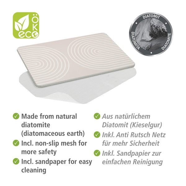 Beež diatomiidist vannitoamatt 39x60 cm Nazca - Wenko-image-3