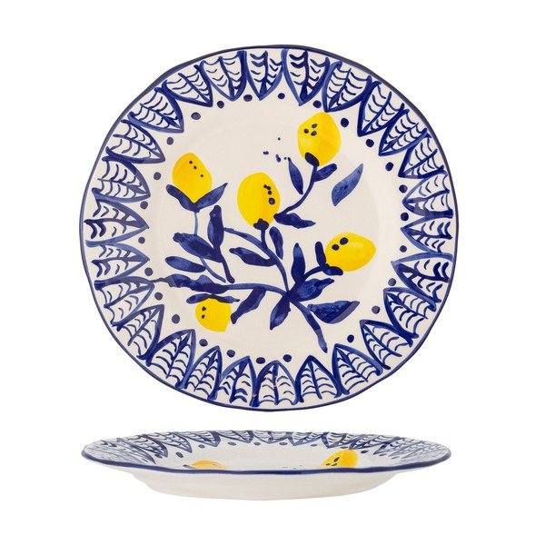 Valge/sinine kivikeraamiline serveerimistaldrik ø 27 cm Maxima - Bloomingville-image-3