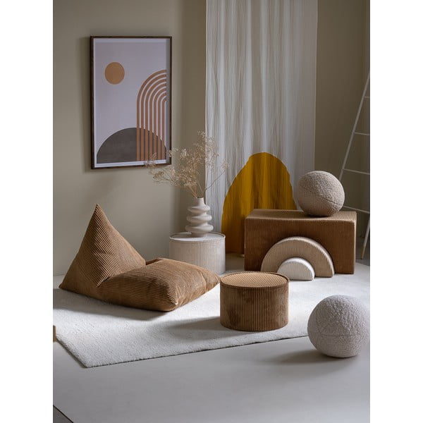 Pruun velvetist laste kott-tool Big Lounger - Wigiwama-image-1