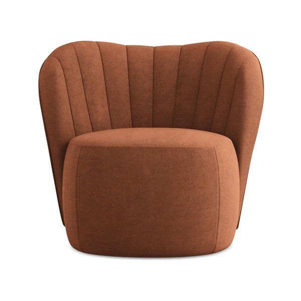 Terrakota värvi šenill-tugitool Keloa - Makamii-image-1