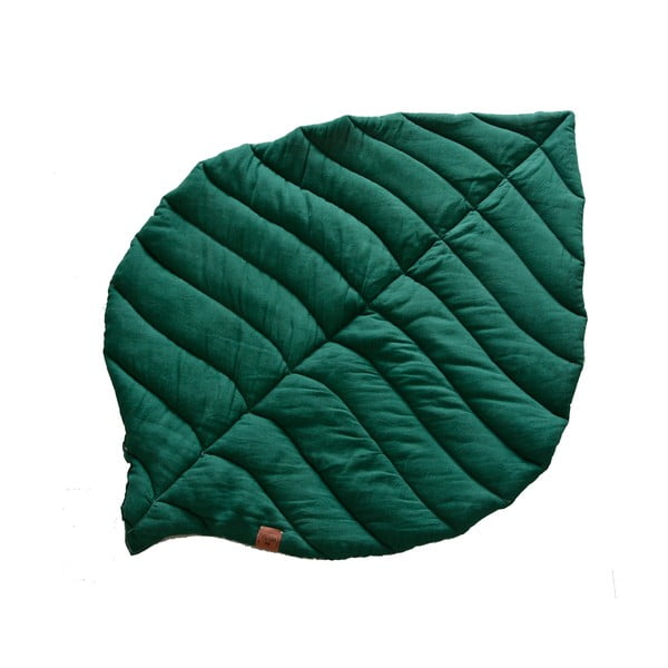 Zelená dětská lněná deka VIGVAM Design Buk